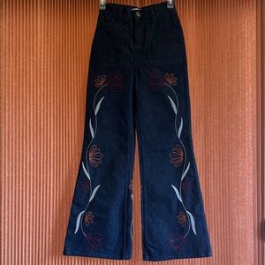 Seventy + Mochi Floral Queenie High Rise Wide Leg Jeans